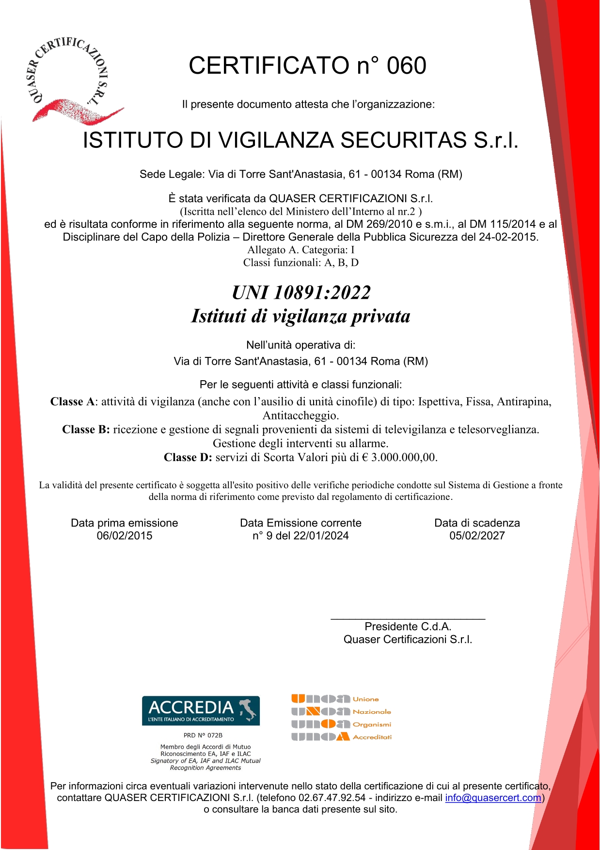 CERTIFICATO 10891 em 9